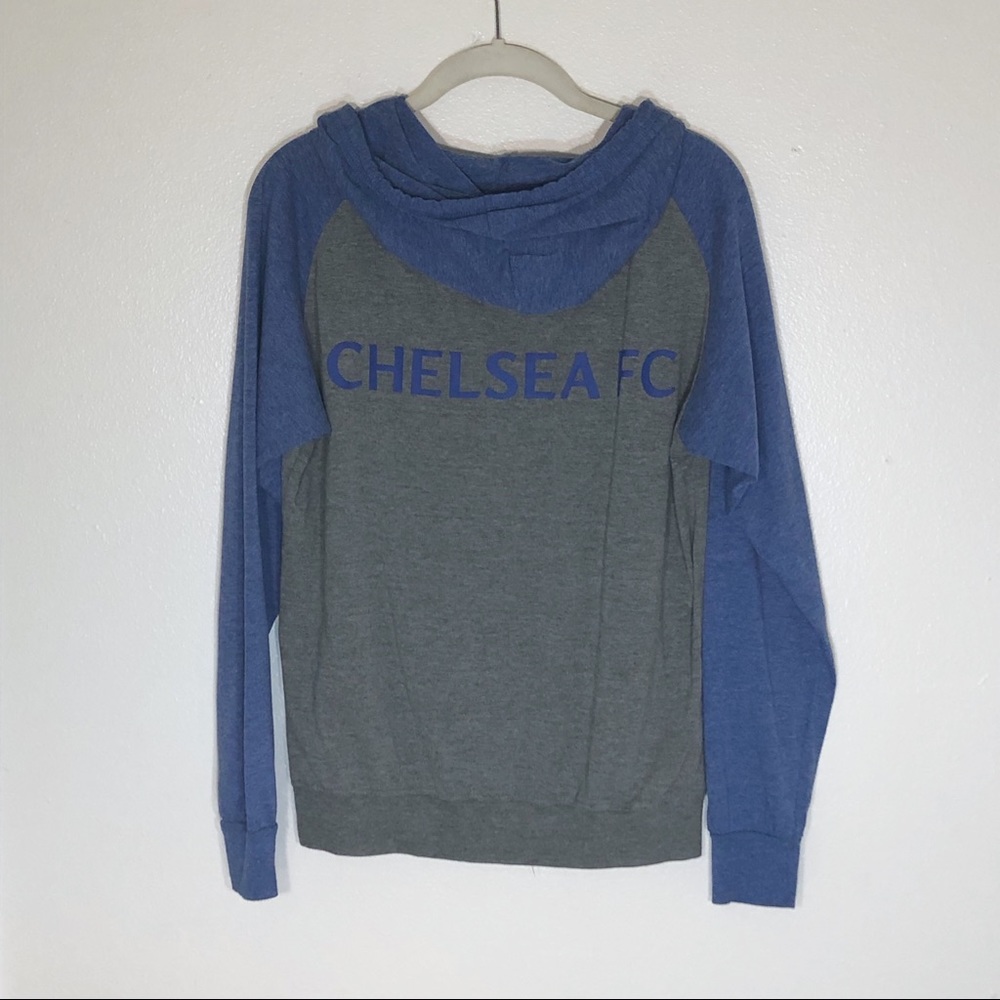 Chelsea Football Club hoodie blue gray zip up S